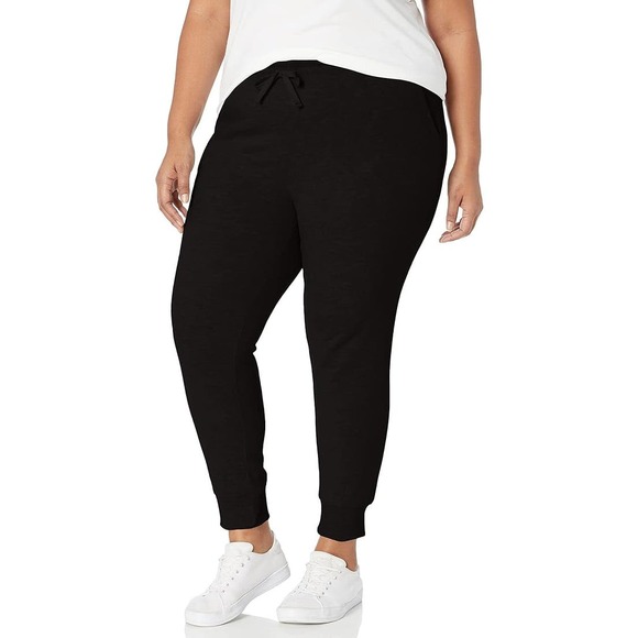 Women's Fleece Jogger Sweatpant, Black, XX-Large - Picture 1 of 8